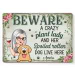My Happy Place - Dog Personalized Custom Home Decor Metal Sign - House Warming Gift For Pet Owners, Pet Lovers