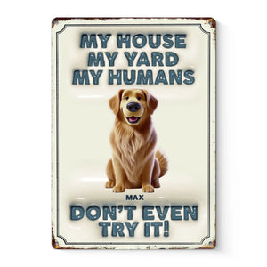 This Home Runs On Paws And Love - Dog Personalized Custom 3D Inflated Effect Printed Metal Sign - House Warming Gift For Pet Owners, Pet Lovers