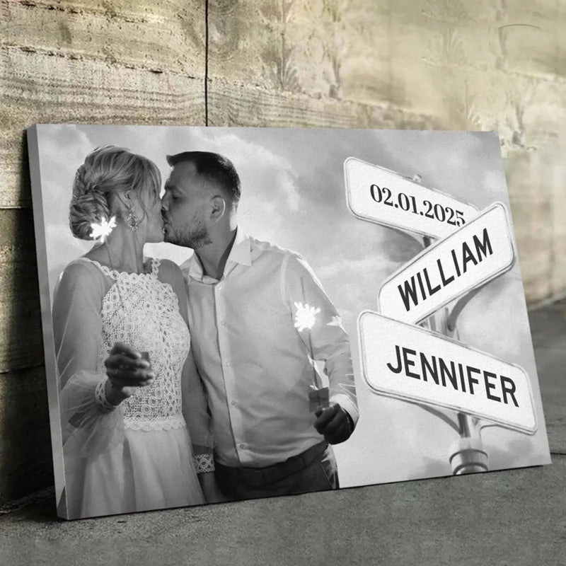 Custom Photo Love You More With Every Moment - Couple Personalized Custom Horizontal Canvas - Gift For Husband Wife, Anniversary