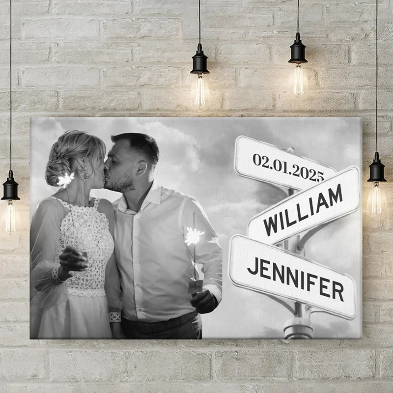 Custom Photo Love You More With Every Moment - Couple Personalized Custom Horizontal Canvas - Gift For Husband Wife, Anniversary