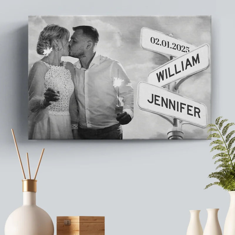 Custom Photo Love You More With Every Moment - Couple Personalized Custom Horizontal Canvas - Gift For Husband Wife, Anniversary