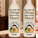 Custom Photo Your Light Will Forever Guide My Way - Memorial Personalized Custom Bottle Lamp - Sympathy Gift For Pet Owners, Pet Lovers