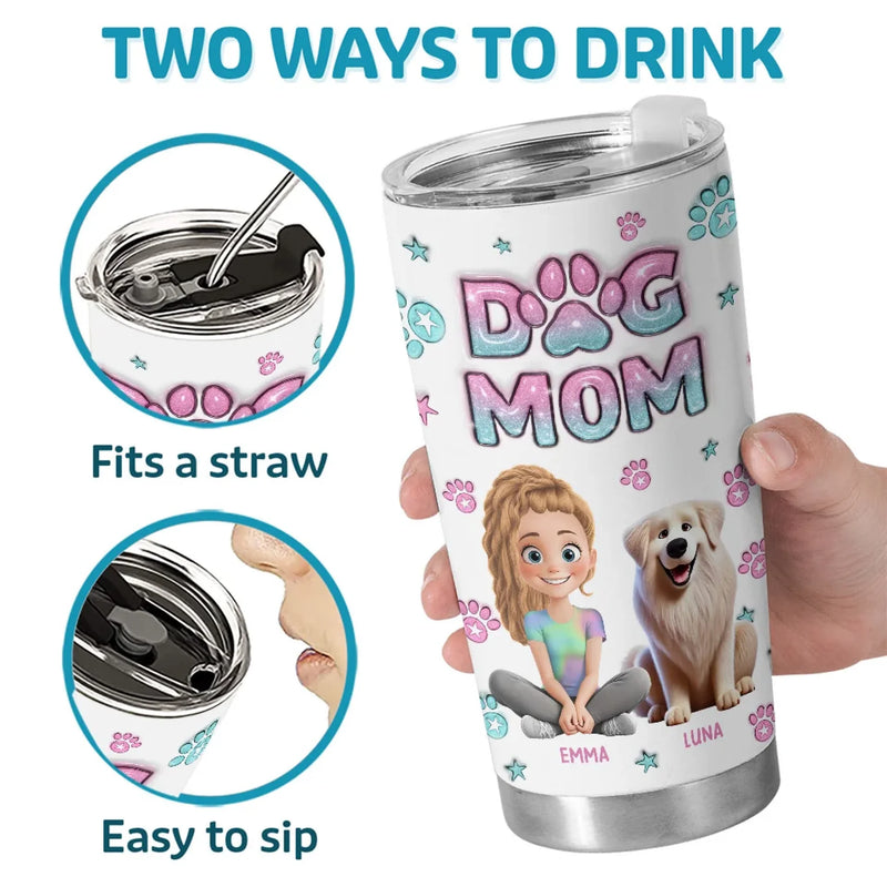 Pets Are Like Family And Their Love Is A Timeless Treasure - Dog & Cat Personalized Custom 3D Inflated Effect Printed Tumbler - Gift For Pet Owners, Pet Lovers