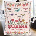 Wrap Her In The Warmth Of Her Own Endless Care - Family Personalized Custom Blanket - Mother's Day Gift For Mom, Grandma