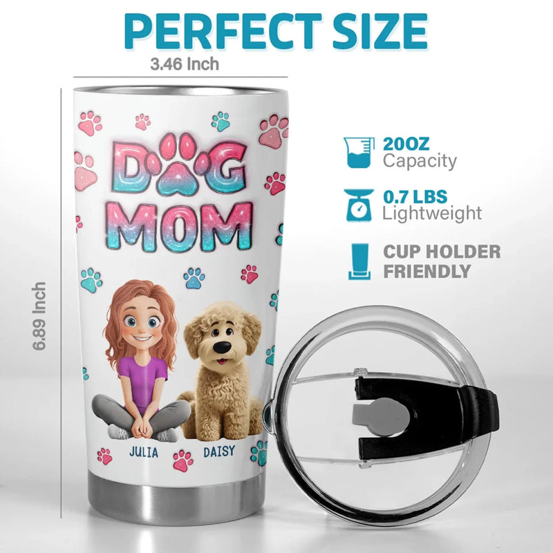 Pets Are Good For The Soul - Dog & Cat Personalized Custom 3D Inflated Effect Printed Tumbler - Gift For Pet Owners, Pet Lovers