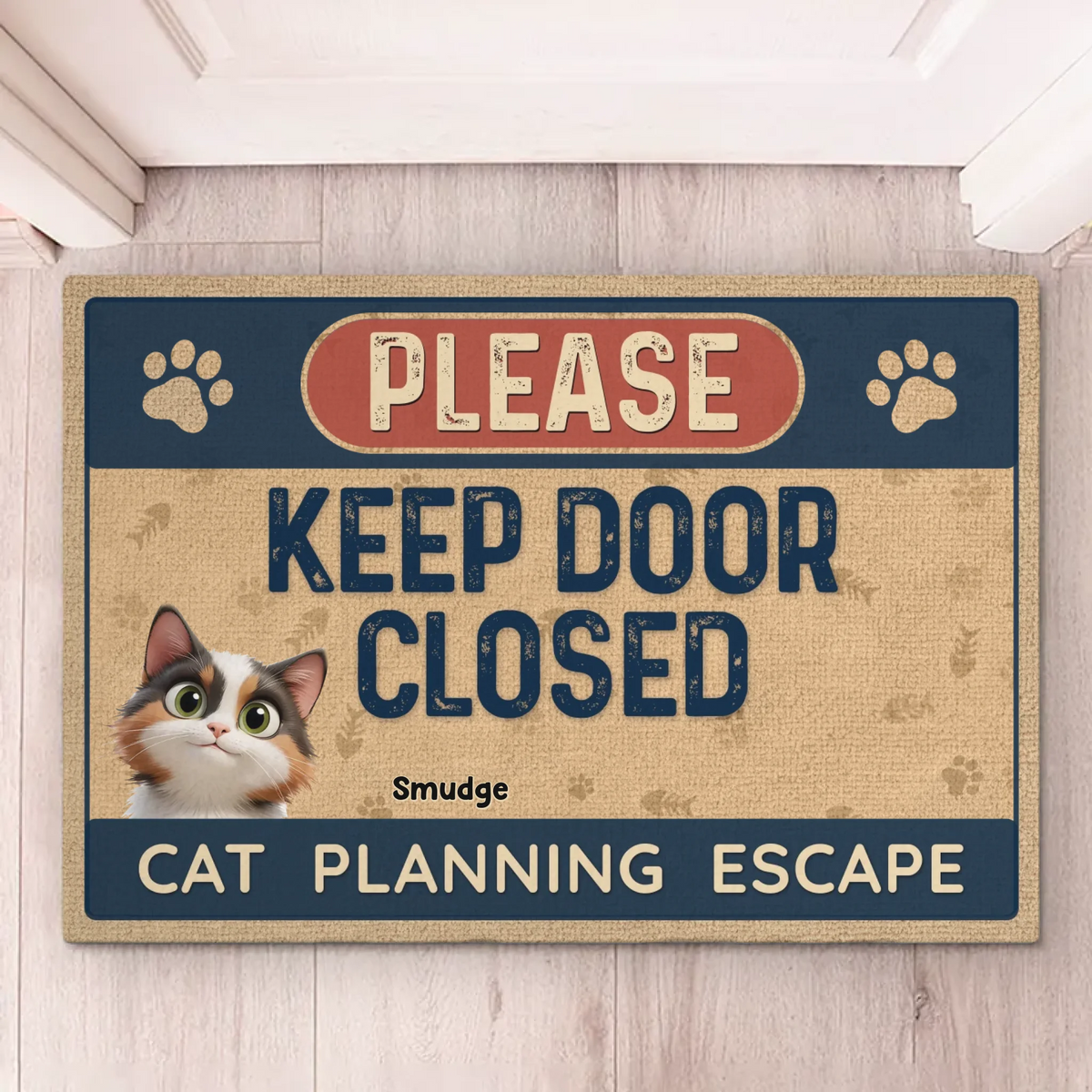 Perfect For The Person Who Lives With Furry Little Bosses - Cat Personalized Custom Home Decor Decorative Mat - House Warming Gift For Pet Owners, Pet Lovers