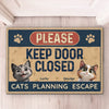 Perfect For The Person Who Lives With Furry Little Bosses - Cat Personalized Custom Home Decor Decorative Mat - House Warming Gift For Pet Owners, Pet Lovers