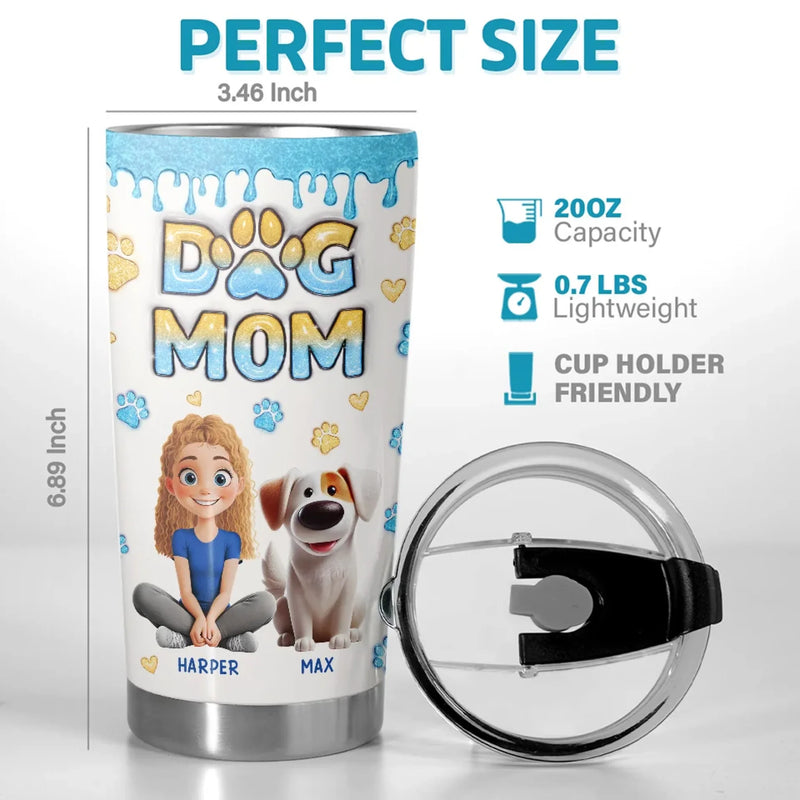One Heart, Two Tails, Endless Love - Dog & Cat Personalized Custom 3D Inflated Effect Printed Tumbler - Gift For Pet Owners, Pet Lovers