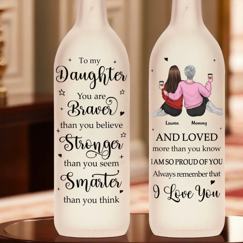 I Am So Proud Of You - Family Personalized Custom Bottle Lamp - Gift For Mom, Daughter