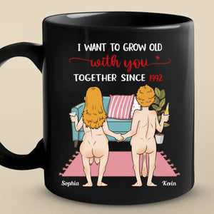 Together Forever - Couple  Personalized Custom Black Mug - Gift For Husband Wife, Anniversary