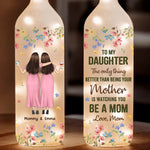 A Sweet Reminder Of The Love Between Mom And Daughter - Family Personalized Custom Bottle Lamp - Gift For Mom, Daughter