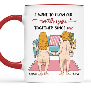 With You, Always - Couple Personalized Custom Accent Mug - Gift For Husband Wife, Anniversary