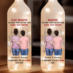 Love Grows As I Watch You Be A Mom - Family Personalized Custom Bottle Lamp - Gift For Mom, Daughter, New Moms