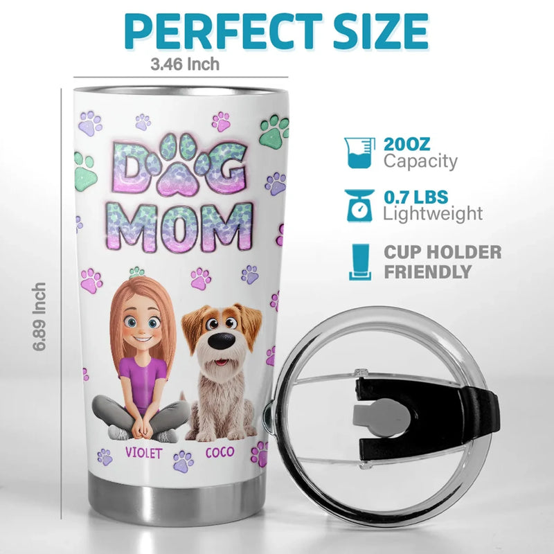 Home Is Where The Fur Sticks To Everything - Dog & Cat Personalized Custom 3D Inflated Effect Printed Tumbler - Gift For Pet Owners, Pet Lovers