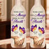 Together, Always By Your Side - Memorial Personalized Custom Bottle Lamp - Sympathy Gift For Family Members