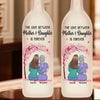 Life Is Sweeter With A Daughter - Family Personalized Custom Bottle Lamp - Gift For Mom, Daughter