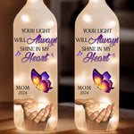 Together, Always By Your Side - Memorial Personalized Custom Bottle Lamp - Sympathy Gift For Family Members