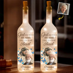 Custom Photo We’re With You Every Step Of The Way - Memorial Personalized Custom Bottle Lamp - Sympathy Gift For Grandpa