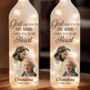 Custom Photo We’re With You Every Step Of The Way - Memorial Personalized Custom Bottle Lamp - Sympathy Gift For Family Members
