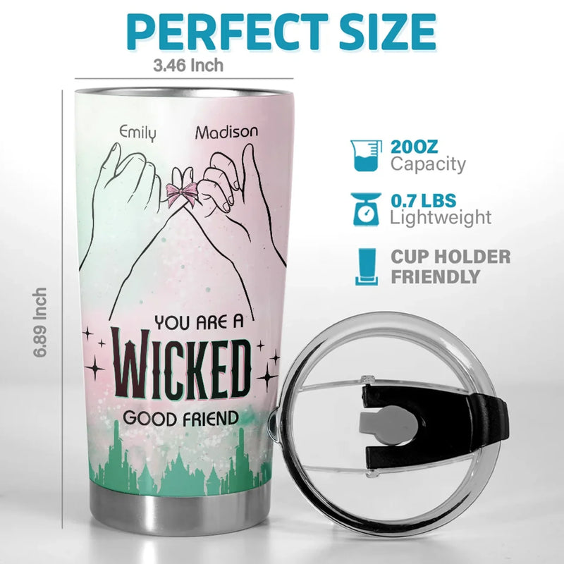 Crossed Fingers, Crossed Paths, Besties For Life - Bestie Personalized Custom Tumbler - Gift For Best Friends, BFF, Sisters