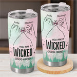 Crossed Fingers, Crossed Paths, Besties For Life - Bestie Personalized Custom Tumbler - Gift For Best Friends, BFF, Sisters