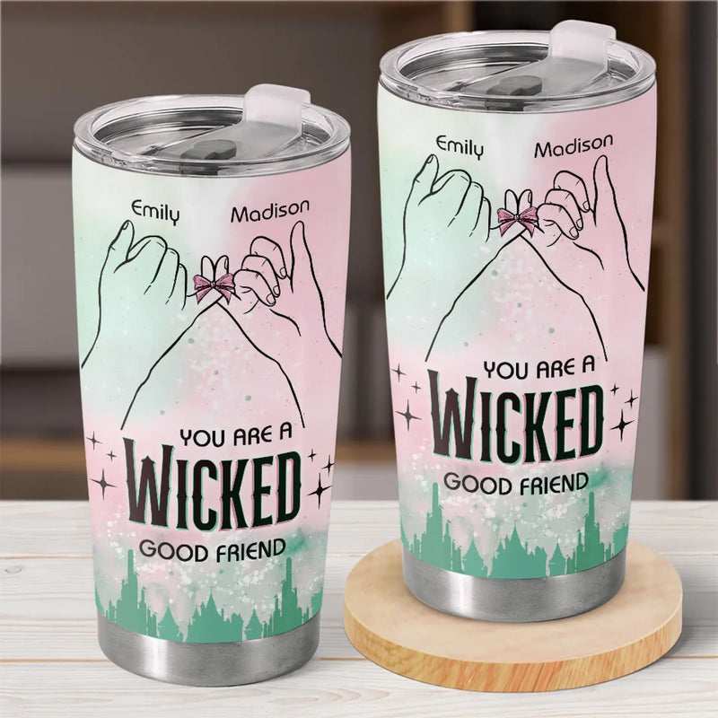Crossed Fingers, Crossed Paths, Besties For Life - Bestie Personalized Custom Tumbler - Gift For Best Friends, BFF, Sisters