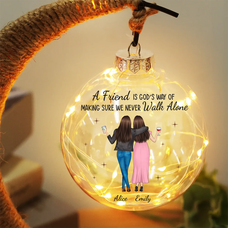 A Gift That Matches The Brightness Of Your Friendship - Bestie Personalized Custom Moon Lamp Light - Gift For Best Friends, BFF, Sisters