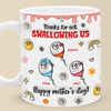 Mom By Heart, Not Just By Blood - Family Personalized Custom 3D Inflated Effect Printed Mug - Mother's Day Gift For Mom, Grandma