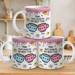 Forever Connected, Always Loved - Family Personalized Custom 3D Inflated Effect Printed Mug - Gift For Mom, Daughter