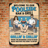 Sizzling Love, Just Like The Grill - Couple Personalized Custom Home Decor Metal Sign - Gift For Yourself, Husband Wife, Best Friends, Family Members
