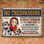 A Crazy Woman With Her Dog - Dog Personalized Custom 3D Inflated Effect Printed Home Decor Metal Sign - House Warming Gift For Pet Owners, Pet Lovers