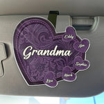 Nothing Stronger Than A Mother’s Love - Family Personalized Custom Car Visor Clip - Gift For Mom, Grandma