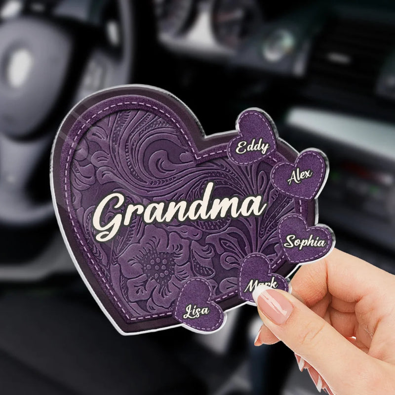 Nothing Stronger Than A Mother’s Love - Family Personalized Custom Car Visor Clip - Gift For Mom, Grandma