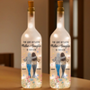 The Love Between Mothers And Daughter Is Forever - Family Personalized Custom Bottle Lamp - Gift For Mom, Daughter