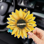 Every Beat Of My Heart Is For My Kids - Family Personalized Custom Car Visor Clip - Gift For Grandma, Grandparent