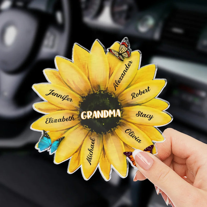 Every Beat Of My Heart Is For My Kids - Family Personalized Custom Car Visor Clip - Gift For Mom, Grandma