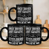 No Matter The Distance, Siblings Are Bound By Heart - Family Personalized Custom Black Mug - Gift For Family Members, Siblings, Brothers, Sisters