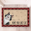 Welcome To Our Home - Cat Personalized Custom Home Decor Decorative Mat - House Warming Gift For Pet Owners, Pet Lovers