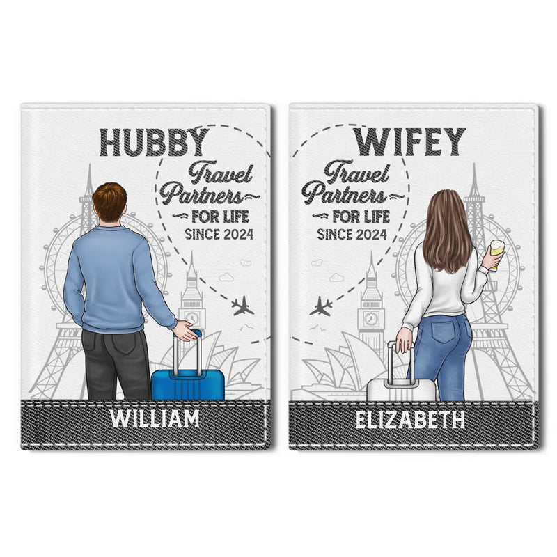 Chasing Sunsets, Creating Memories - Travel Personalized Custom Passport Cover, Passport Holder - Holiday Vacation Gift For Adventure Travel Lovers, Husband Wife, Anniversary