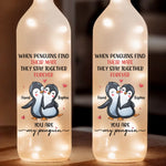 A Sweet Way To Celebrate The Path That Brought You Together - Couple Personalized Custom Bottle Lamp - Gift For Couple, Husband, Wife