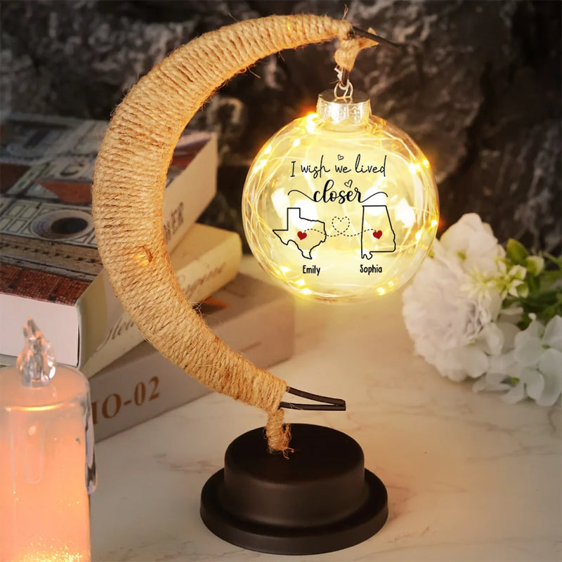 Because Best Friends Make Life So Much Brighter - Bestie Personalized Custom Moon Lamp Light - Gift For Best Friends, BFF, Sisters