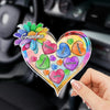 A Grandma Is Warm Hugs And Sweet Memories - Family Personalized Custom Car Visor Clip - Gift For Mom, Grandma