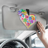 A Grandma Is Warm Hugs And Sweet Memories - Family Personalized Custom Car Visor Clip - Gift For Mom, Grandma