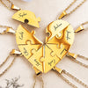Real Friends Are Family - Bestie Personalized Custom Heart Puzzle Necklace - Gift For Best Friends, BFF, Sisters