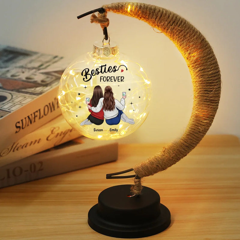 Let Your Friendship Shine As Bright As The Moon - Bestie Personalized Custom Moon Lamp Light - Gift For Best Friends, BFF, Sisters