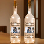 That Led Me Straight To You - Couple Personalized Custom Bottle Lamp - Gift For Husband Wife