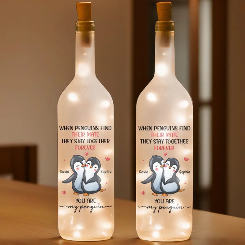 A Sweet Way To Celebrate The Path That Brought You Together - Couple Personalized Custom Bottle Lamp - Gift For Husband Wife, Anniversary
