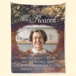 Custom Photo Your Life Was A Blessing - Memorial Personalized Custom Blanket - Sympathy Gift For Family