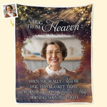 Custom Photo Your Life Was A Blessing - Memorial Personalized Custom Blanket - Sympathy Gift For Family