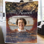 Custom Photo Your Life Was A Blessing - Memorial Personalized Custom Blanket - Sympathy Gift For Family